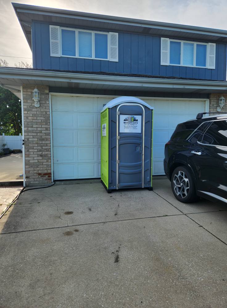 Windy City porta potty delivered and ready for a Chicagoland event
